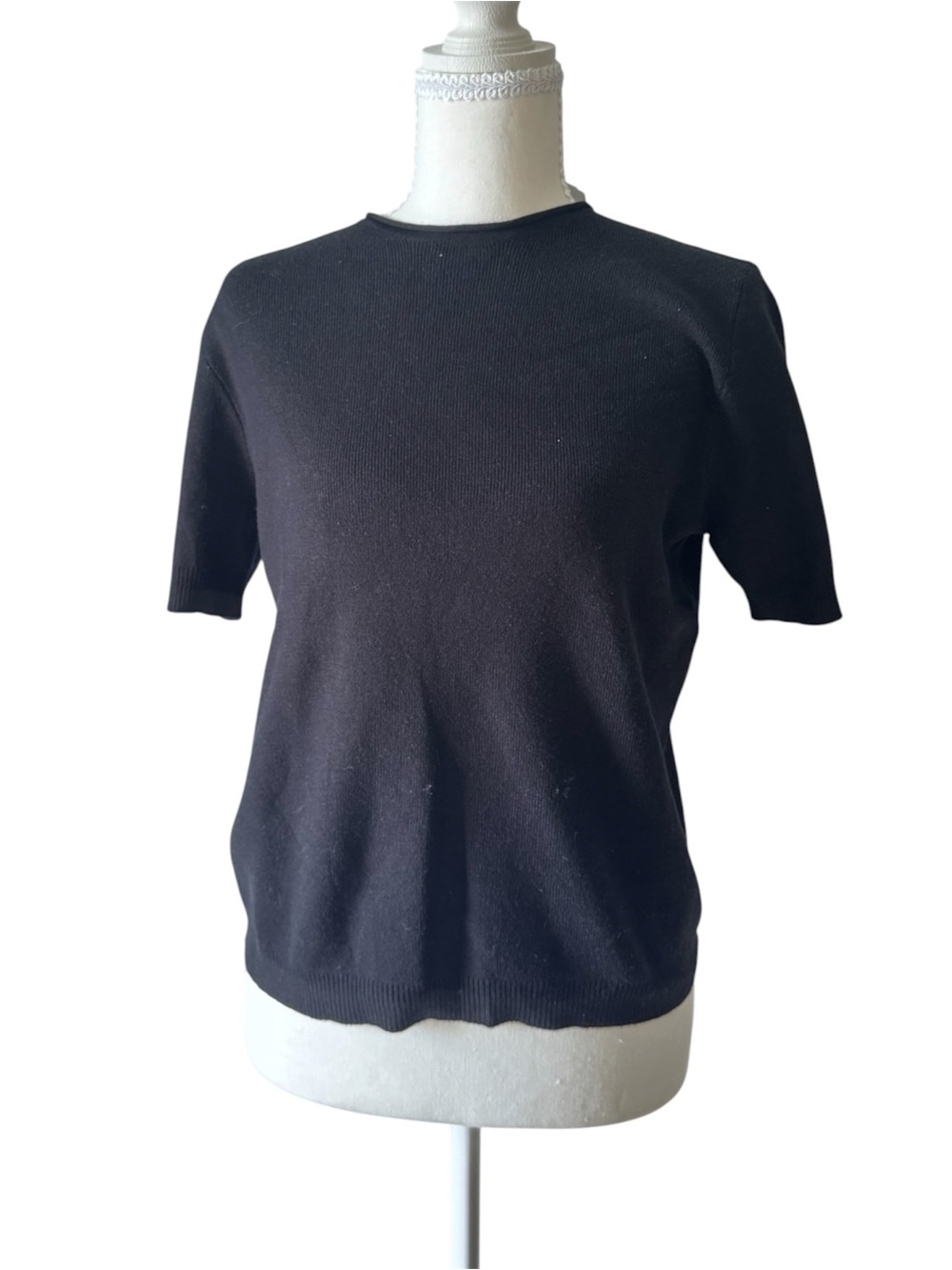 NWT Stitch Fix Market & Spruce fine-gauge ribbed short-sleeve knit sweater tee